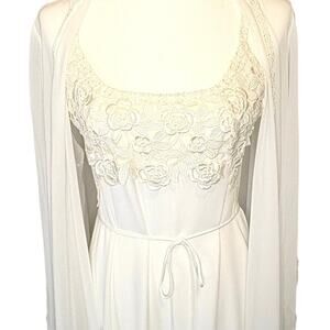 Vintage Flora Nikrooz Bridal Peignoir Set Women's M | White Bridal Lingerie NWT